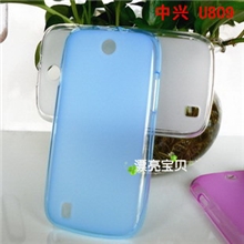 大量供应中兴U809彩色布丁套u809手机保护套清水磨砂软胶套