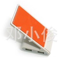 炫彩防滑手机座USBHUB1拖4口HUBUSB扩展口集线器带USB充电