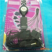 供USB自动伸缩一拖十二万能手机充电数据线卡牌包装