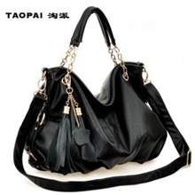 淘派包包2013新款女包真皮质感潮包特价单肩斜跨时尚百搭流苏包