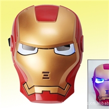 供应发光钢铁侠面具包电发光面具舞会道具面具万圣节庆用品
