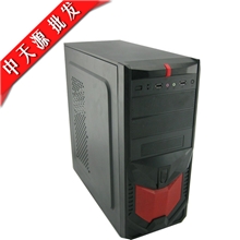 工厂批发新款机箱Q系列全黑五金板材高光漆热销Q07红色大板机箱