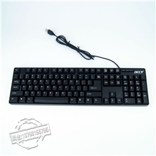 工厂直供2013热销台式机USB游戏防水有线键盘带防尘保护膜acer