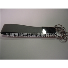 宏利达金属j匙扣真皮匙扣长条形多环匙扣四环创意汽车匙扣