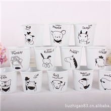 zakka陶瓷杯十二生肖牛奶杯马克杯卡通动物杯子陶瓷小水杯