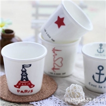 zakka杂货星巴克风铁锚杯铁塔杯咖啡杯心跳杯红心杯