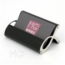 名片座黑色高档名片座金属拉铝名片座宏利达合金名片座