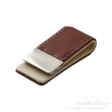 美金夹欧元美金夹定制各式美金夹咖啡色pu美金夹