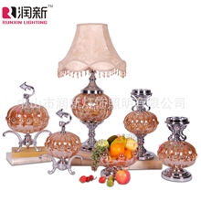 厂家批发高档干邑色玻璃家居饰品新古典样板房摆件MZ1801系列