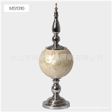 批发高档玻璃家居饰品手工贴贝壳工艺地中海风格饰品MS1308