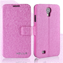 好利来三星i9500S4蚕丝纹手机皮套带支架插卡功能