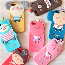 韩国romane罗马尼二代iphone5卡通硅胶套iphone4S手机保护套外壳