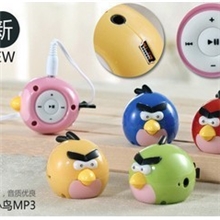 愤怒的小鸟mp3厂家直销插卡MP3小夹子MP3低价迷你无屏MP3批发