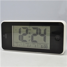 2013年新品苹果聪明钟/白色背光/触摸光控感应电子钟/LED闹钟