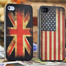 直销复古iphone4手机壳苹果4s保护手机套二战国旗怀旧潮流