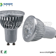供应4*1wGU10车铝灯杯晶圆芯片LED铝合金射灯