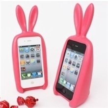 萌萌苹果4立体兔子iPhone4s手机壳iphone4硅胶套防摔套潮