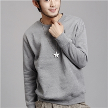 秋冬新款男款灰色圆领长袖情侣装卫衣时尚简约百搭批发定制