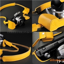 供应多彩nex-5真皮数码相机底座背带相机包