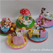 供应动漫.手办公仔.HllOKitty.KT猫.5款情景KT猫公仔