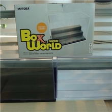 圣诞礼品批发塑料展示盒26*16*13CM公仔人偶模型展示盒三层展会