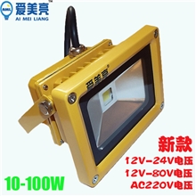 LED夜市灯12V投光灯12V电瓶灯24V船用灯LED投光灯地摊灯电动车灯