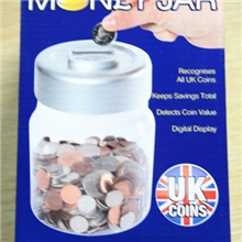 电子计数存钱罐，有美元，英镑，欧元，3种设计，塑料存钱罐