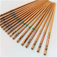 筷子厂批发天然环保春兰夏荷秋菊冬梅印花碳化工艺竹制筷子