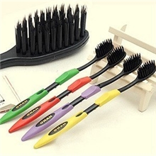 批发抑菌韩版纳米黑色竹炭软毛牙刷黑牙刷-4支装