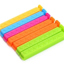 代理批发供应韩式爱心印花大号密封夹封口夹7个装