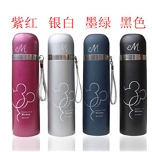 1027新款儿童真空子弹头吊带保温杯米奇迪士尼卡通礼品杯子印字