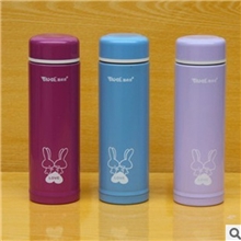 8002不锈钢真空儿童米菲保温杯300ML卡通礼品女士水杯可加印logo