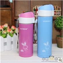 8006不锈钢儿童米菲卡通真空保温杯办公锁扣迷你水杯300ML可印字