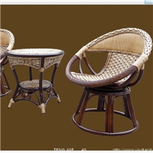 专柜直销成套家具正品休闲椅编藤转椅茶几组合套件翡翠同款