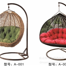 顺德家具藤吊篮藤秋千厂家直销仿藤双人吊篮优质低价