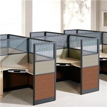 办公桌简约办公桌经典办公屏风铝框办公桌办公卡桌东莞国信家具厂