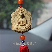 东阳木雕黄杨木雕刻财源广进弥勒佛葫芦汽车挂件