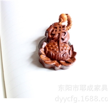 正品花梨木钥匙扣佛莲开运男士女士汽车钥匙链腰挂批发
