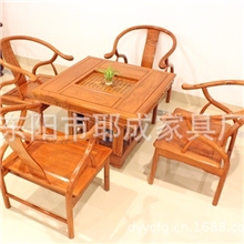 非洲花梨正方形简约红木茶桌中式仿古典实木家具东阳家私