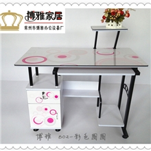 厂家批发电脑桌、办公桌、学习书桌、时尚钢木桌802彩绘