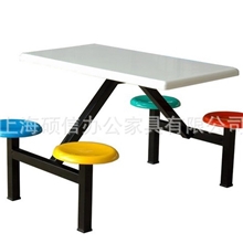 -K9010厂家供应上海4人餐桌椅4人玻璃钢餐桌4人连体快餐