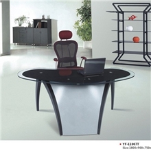 厂家直销玻璃大班台YF-11007T个性办公桌专业生产办公桌