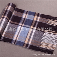 供应格子羊毛围巾韩版热销加长男彩格/条形纯100%内蒙古羊毛围巾