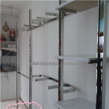 批发高档不锈钢货架服装展示架中岛架上墙立柱服装架正挂侧挂