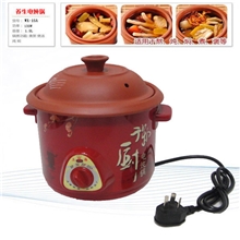 6L电炖锅红色陶瓷炖锅大容量煲粥锅大容量低价格