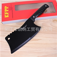 厂家批发德国刀具不锈钢厨房创意菜刀钨钢斩切防粘涂层黑金刀