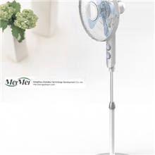 厂家直供16寸5叶落地电风扇珍珠白ABS开关