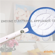洲赫电器供应大拍面全新料闪电带LED灯充电电蚊拍
