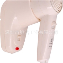 厂家直销1200W两档温风热风壁挂式电吹风吹风筒米色白色可选