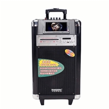 特美声142A3DVD7寸液晶视频移动拉杆音响户外大功率插卡U盘音箱